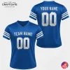 Royal Blue Glitter Football Jersey - Custom Name & Number
