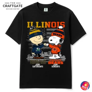 Snoopy and Charlie Brown Illinois Football Fan T-Shirt