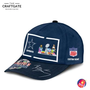 Right-side angle of the Dallas Cowboys Benito's Halftime cap, showing the front design, brim detail, and custom Bad Bunny logo.