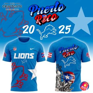 Detroit Lions 2025 Puerto Rico Hoodie