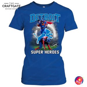 Detroit Lions 2025 Super Heroes T-Shirt