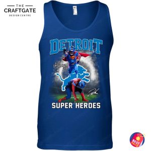 Detroit Lions 2025 Super Heroes T-Shirt
