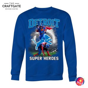 Detroit Lions 2025 Super Heroes T-Shirt