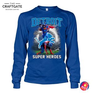 Detroit Lions 2025 Super Heroes T-Shirt