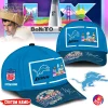 Promotional image showing multiple angles of the Detroit Lions 'Only Here For Benitos Halftime' cap, a tribute to Bad Bunny.