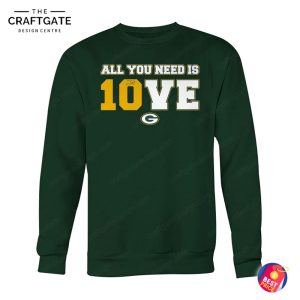 Green Bay Packers All You Need Is LOVE T-Shirt