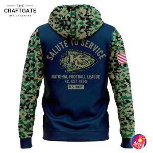 Kansas City Chiefs 2025 NFL Salute to Service Navy 250 Limited Edition Hoodie