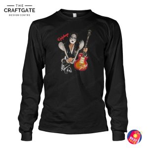 Kiss Musician Ace Frehley With His Epiphone T-Shirt