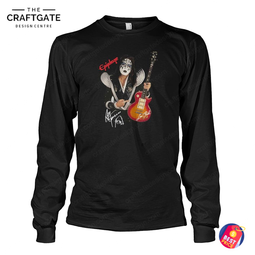 kiss-musician-ace-frehley-with-his-epiphone-t-shirt-3.jpg Kiss Musician Ace Frehley With His Epiphone T Shirt 3