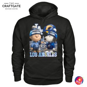 Los Angeles Dodgers And Los Angeles Rams x Charlie Brown And Snoopy T-Shirt