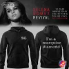 Promo image for Selena Gomez's anniversary collection, showing a black hoodie with rhinestone 'SG' on front and 'I'm a marquise diamond' on back.