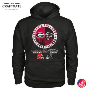 Georgia Bulldogs x Atlanta Falcons Bulldogs On Saturdays Falcons On Sundays T-Shirt