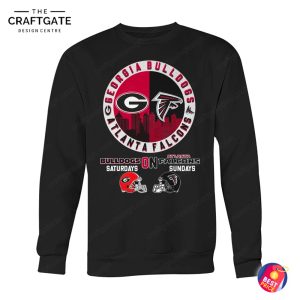 Georgia Bulldogs x Atlanta Falcons Bulldogs On Saturdays Falcons On Sundays T-Shirt