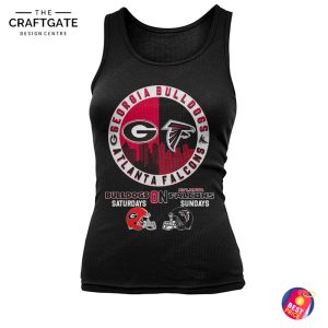 Georgia Bulldogs x Atlanta Falcons Bulldogs On Saturdays Falcons On Sundays T-Shirt
