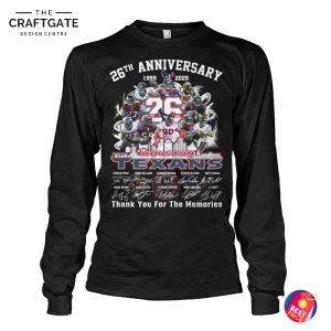 Houston Texans 26th Anniversary Thank You For The Memories T-Shirt
