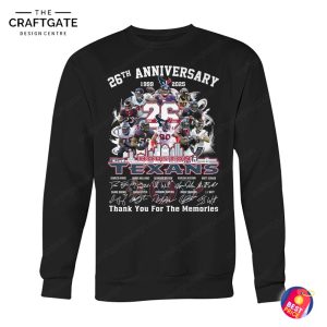 Houston Texans 26th Anniversary Thank You For The Memories T-Shirt