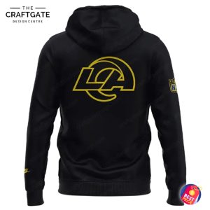 Los Angeles Rams Black Version With Gold Thread Hoodie