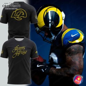 Los Angeles Rams Black Version With Gold Thread Hoodie
