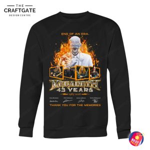 Megadeth 43 Years Thank You For The Memories T-Shirt
