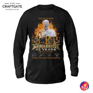 Megadeth 43 Years Thank You For The Memories T-Shirt
