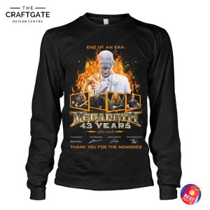 Megadeth 43 Years Thank You For The Memories T-Shirt