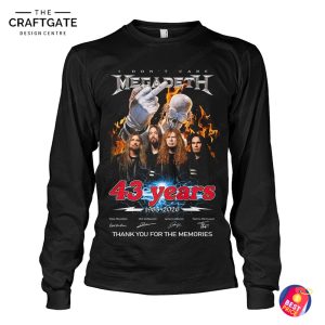 Megadeth 43th Thank You For The Memories T-Shirt