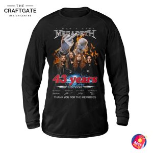 Megadeth 43th Thank You For The Memories T-Shirt