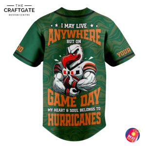 Miami Hurricanes 2025 Game Day Baseball Jersey