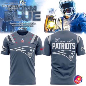 New England Patriots 2025 Storm Blue Hoodie