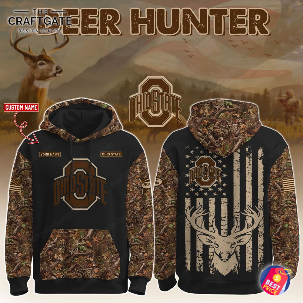 ohio-state-buckeyes-x-deer-hunter-hoodie-1.jpg Ohio State Buckeyes X Deer Hunter Hoodie 1