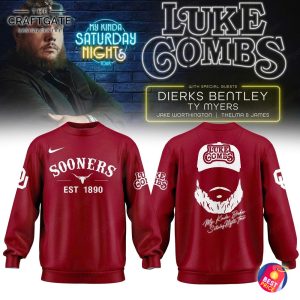 Oklahoma Sooners x Luke Combs My Kinda Saturday Night Tour Hoodie