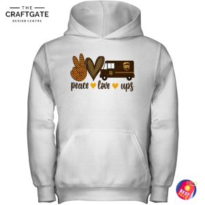 United Parcel Service Peace Love Ups Hoodie