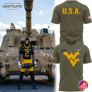 West Virginia Mountaineers Military Design Hoodie