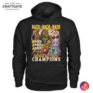 Western Michigan Broncos Back To Back To Back 2023-2024-2025 Champions T-Shirt