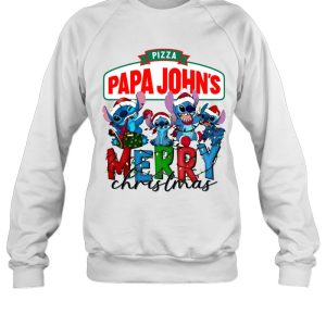 Merry Christmas x Lilo & Stitch Pizza Pâp John's T-Shirt