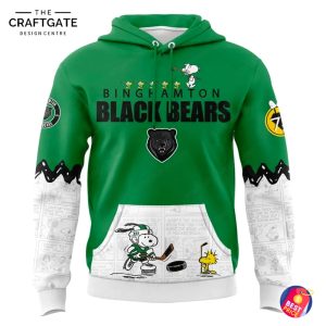 Binghamton Black Bears x Snoopy Peanuts night Hoodie