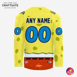 Bloomington Bison x SpongeBob 2025 Version From Naming Hockey Jersey