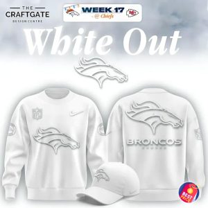 Denver Broncos 2025 White Out New Hoodie