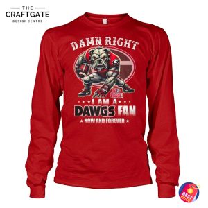 Georgia Bulldogs Damn Right I Am A Fan T-Shirt