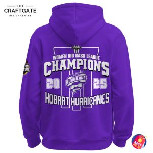 Hobart Hurricanes 2025 Women Big Bash League Champions Hoodie