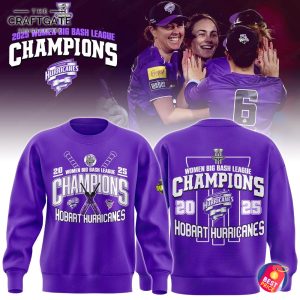 Hobart Hurricanes 2025 Women Big Bash League Champions Hoodie