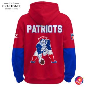 New England Patriots 2025 Red and Blue Version Hoodie