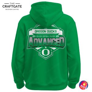 Oregon Ducks 2025 College Foootball Playoff Advanced Hoodie
