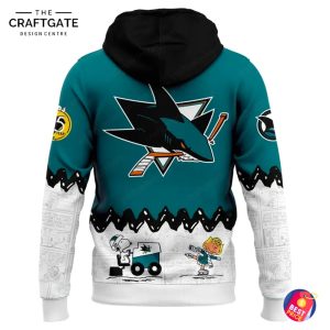 San Jose Sharks x Snoopy 2025 Peanuts Night Hoodie
