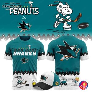 San Jose Sharks x Snoopy 2025 Peanuts Night Hoodie