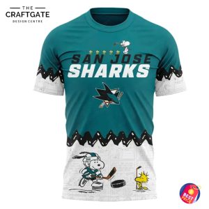 San Jose Sharks x Snoopy 2025 Peanuts Night Hoodie