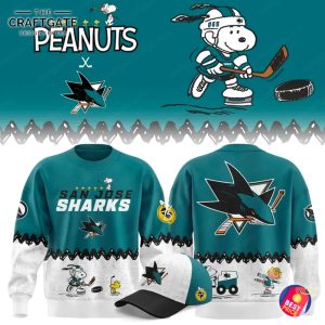 San Jose Sharks x Snoopy 2025 Peanuts Night Hoodie
