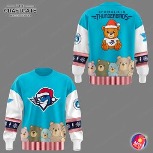 Springfield Thunderbirds x Merry Christmas 2025 Teddy Bear Hoodie