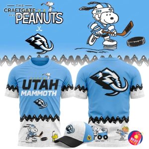 Utah Mammoth x Snoopy 2025 Peanuts Night New Hoodie