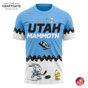 Utah Mammoth x Snoopy 2025 Peanuts Night New Hoodie